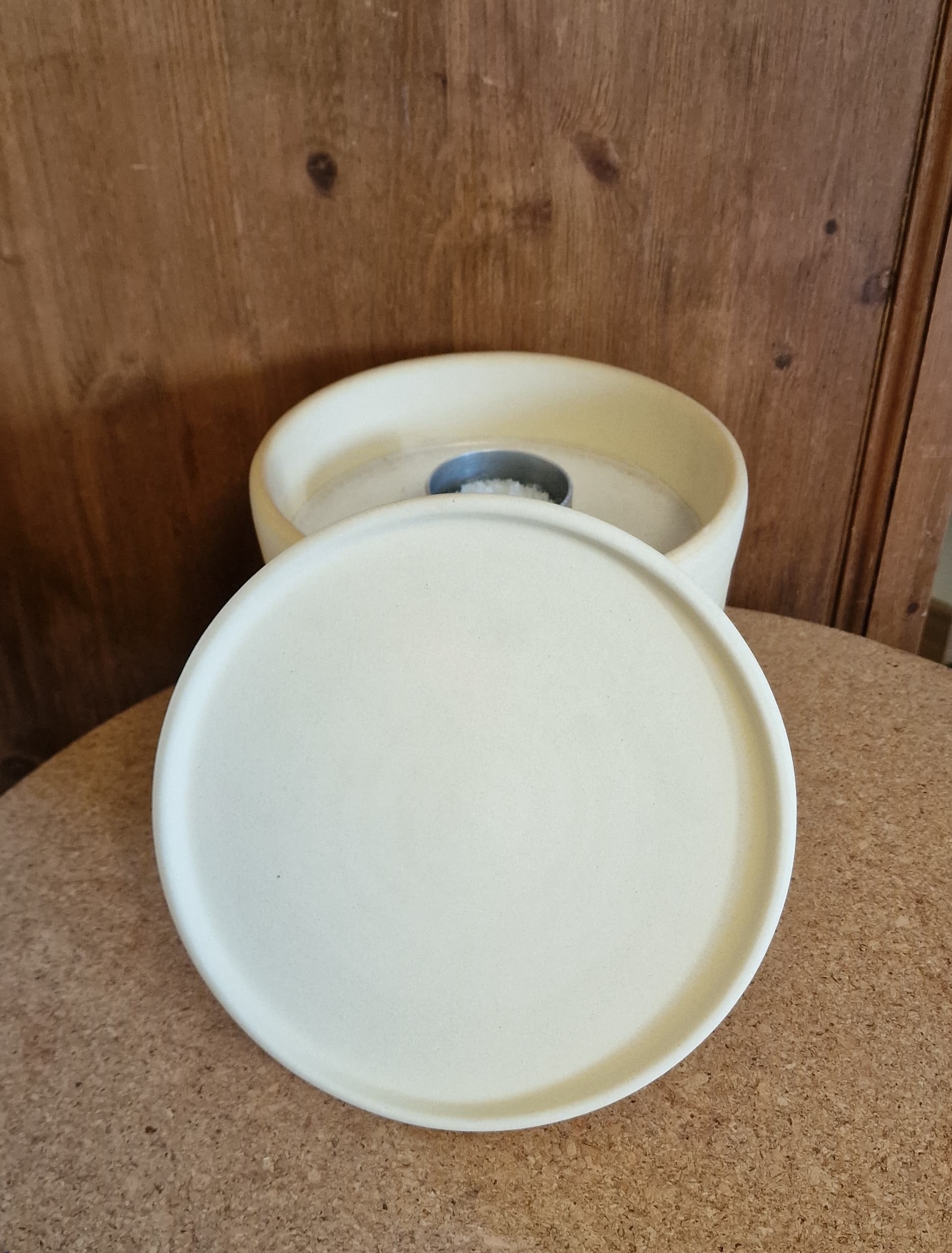 Deckel für Schmelztiegel gross natur