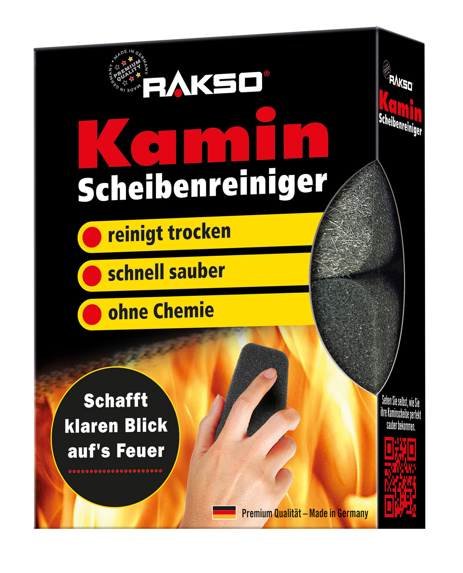 RAKSO Kamin-Scheibenreiniger