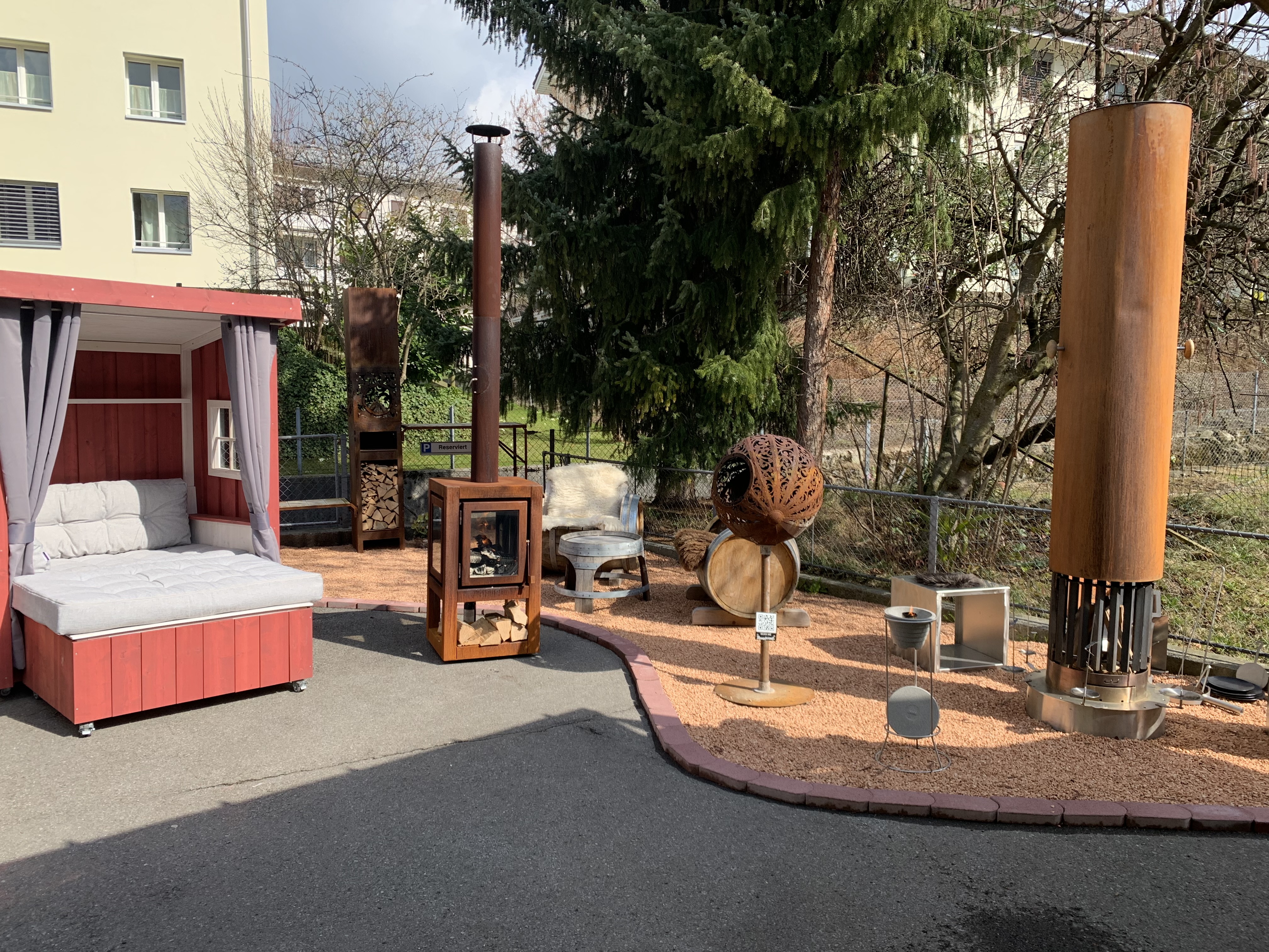 Badischer Strandkorb Skandinavisches Rot (kein Versand - siehe unten)