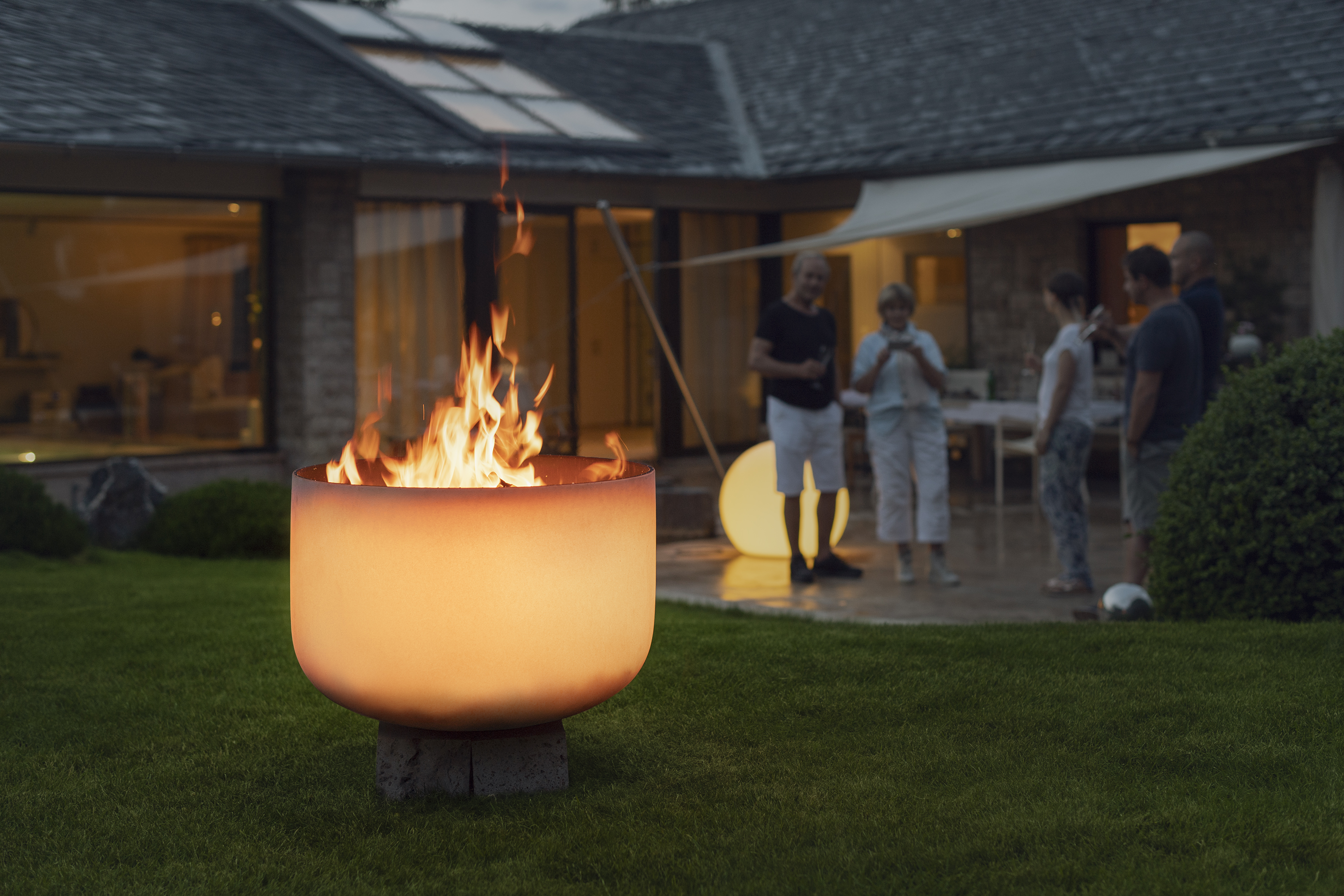 QFlame Feuerschale aus Quarzglas ⌀64cm 