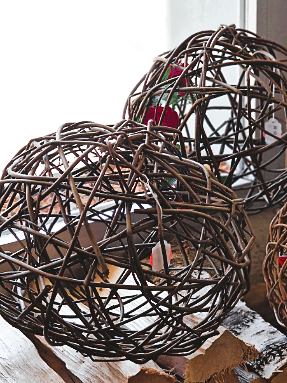 Rebholz / Rattan / Weiden Kugel gross braun (siehe unten)