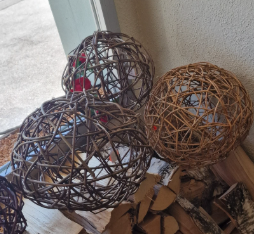 Rebholz / Rattan / Weiden Kugel gross beige