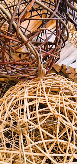 Rebholz / Rattan / Weiden Kugel gross beige